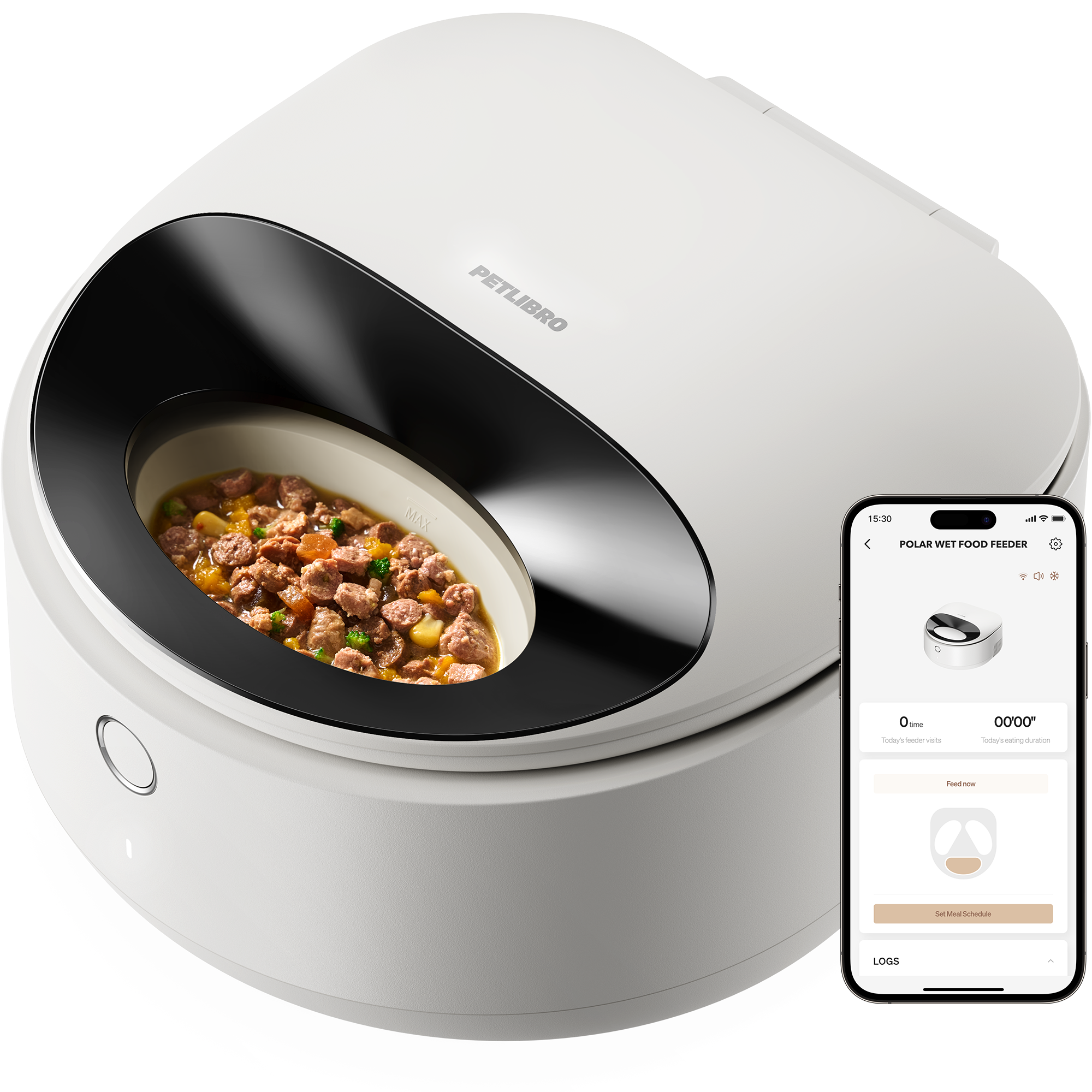 Distributeur automatique aliments humides Petlibro Polar - Blanc - Image 1