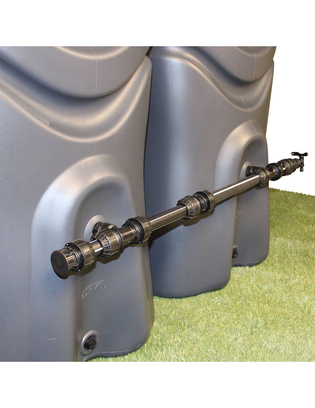 Kit de raccordement rigide pour récupérateurs d'eau de pluie (filetage 1" - 26x34) - Imagen 3
