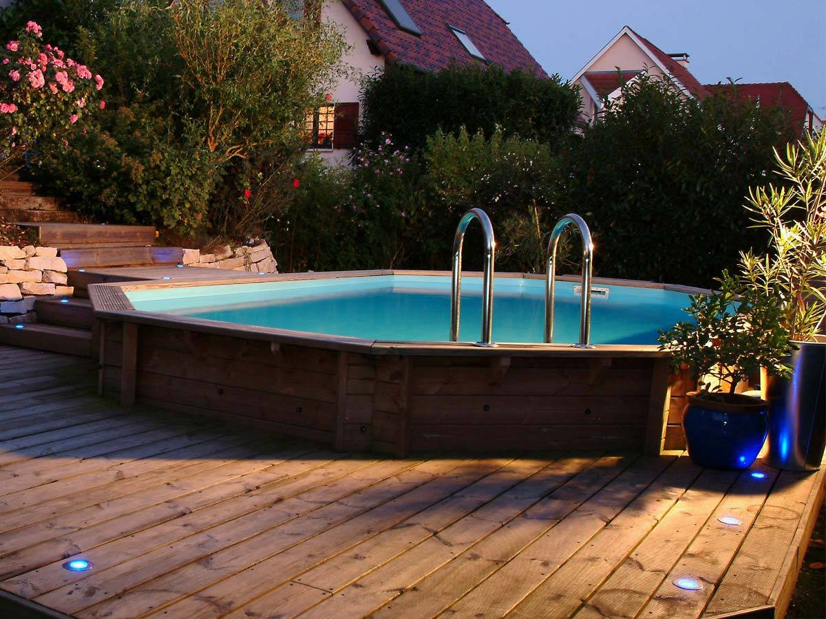 Ubbink - Piscine bois Sunwater 4,90 x 3,00 x 1,20 m - Liner bleu - Ubbink - Imagen 3