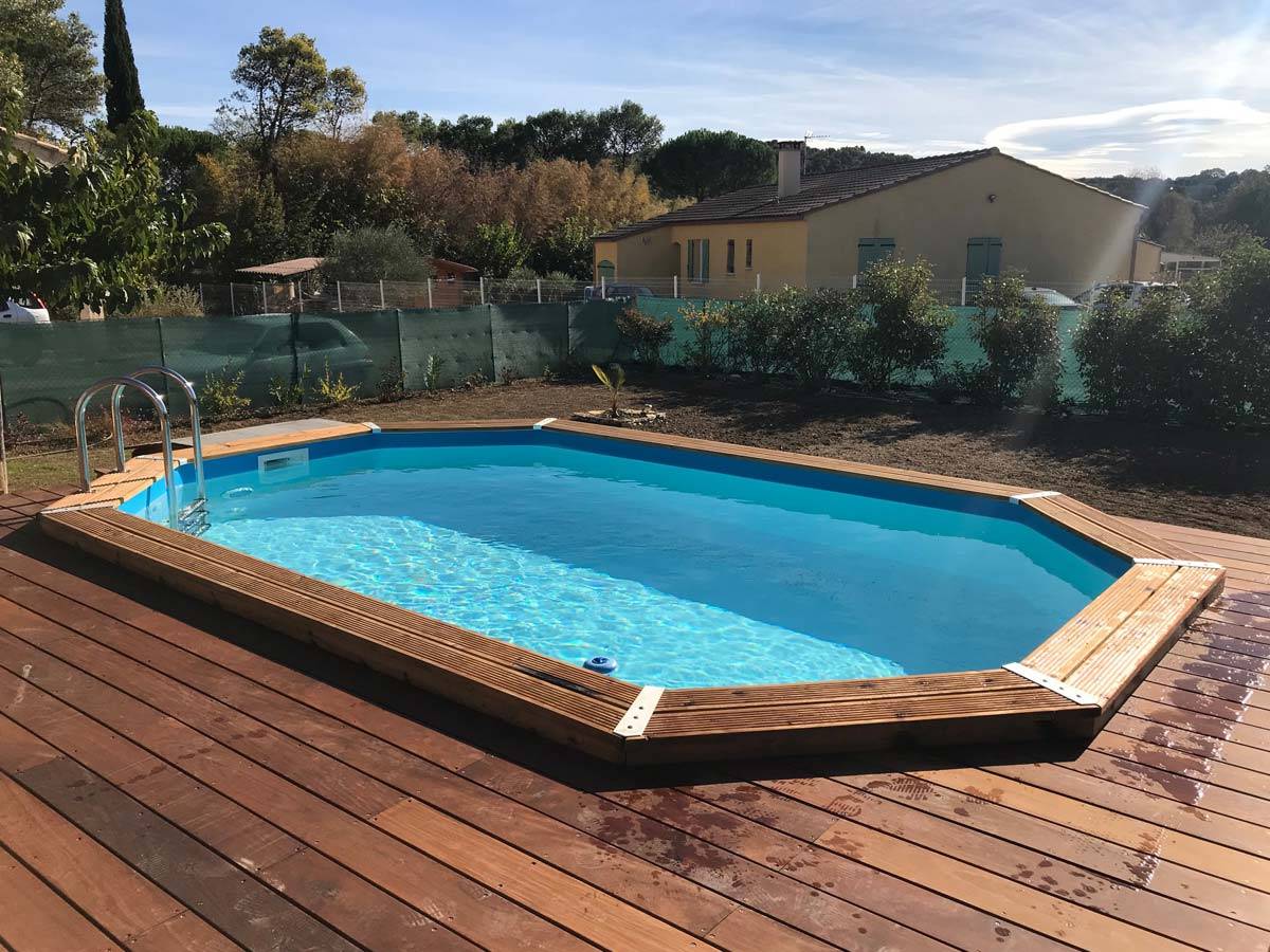 Ubbink - Piscine bois Sunwater 4,90 x 3,00 x 1,20 m - Liner bleu - Ubbink - Imagen 2
