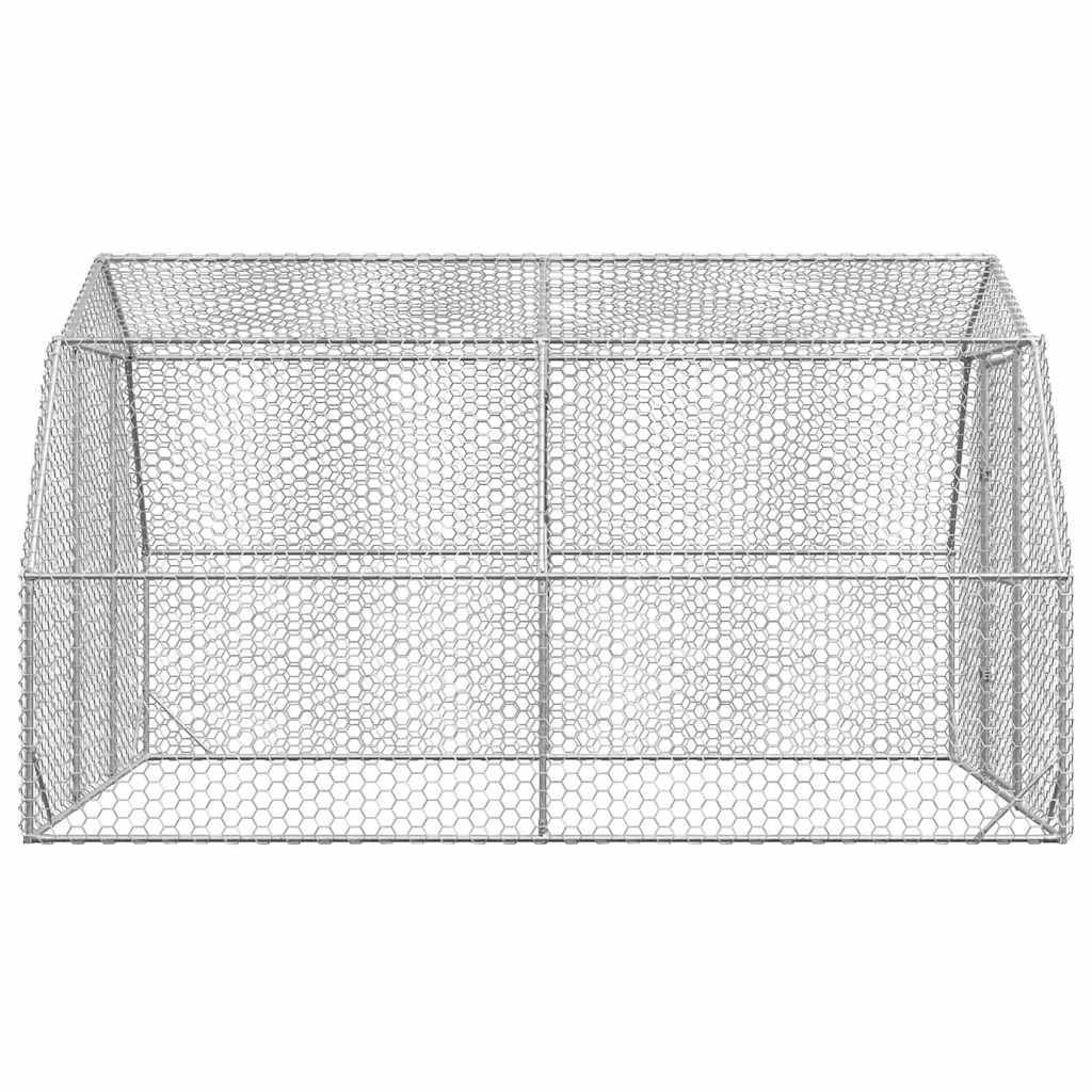 Enclos poulailler extérieur 10 m² acier galvanisé parc grillagé volailles Argent – ComfortXL Outdoor Living - Image 4
