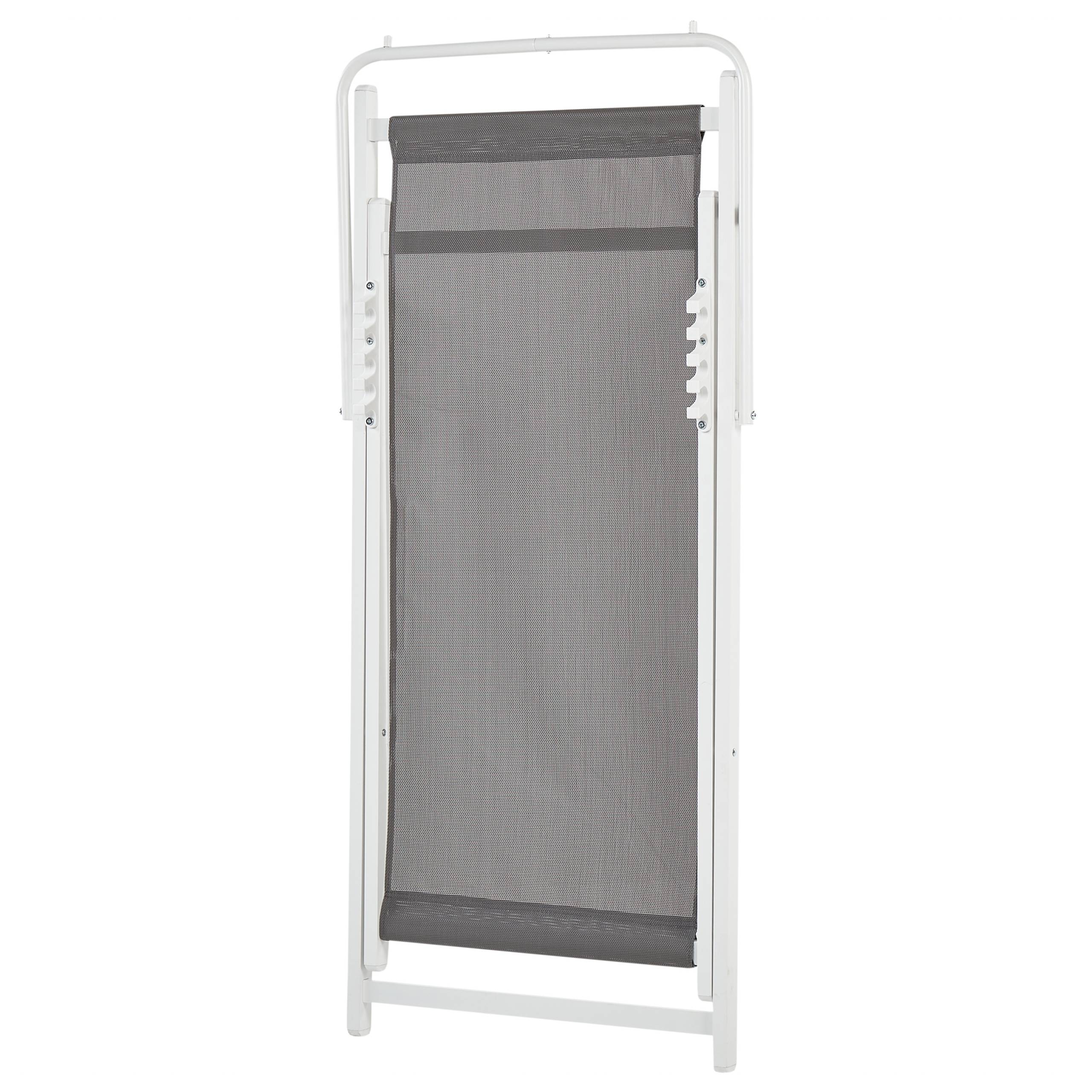 Beliani - Chaise longue Aluminium Gris LOCRI II - Beliani - Imagen 6