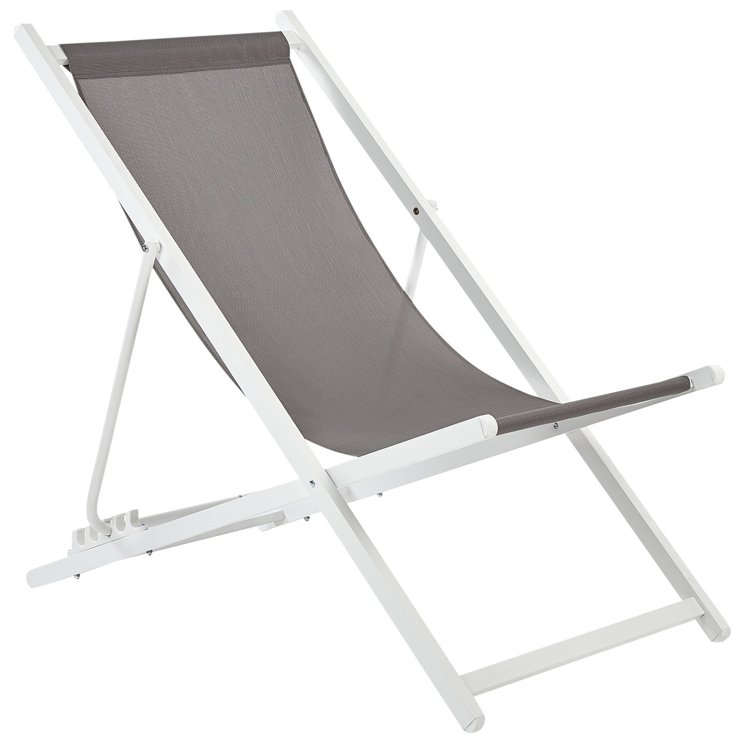 Beliani - Chaise longue Aluminium Gris LOCRI II - Beliani - Imagen 4
