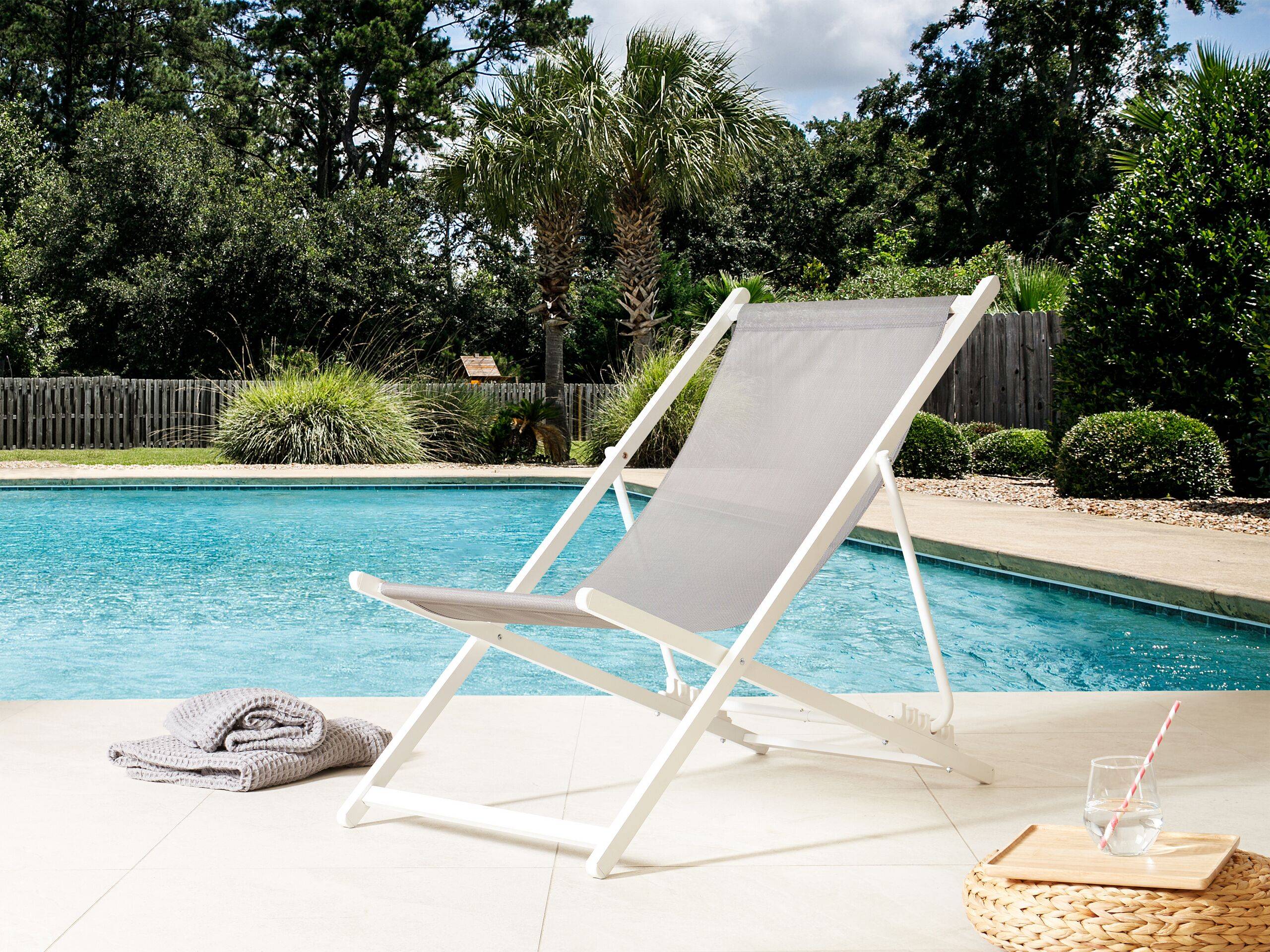 Beliani - Chaise longue Aluminium Gris LOCRI II - Beliani - Imagen 1