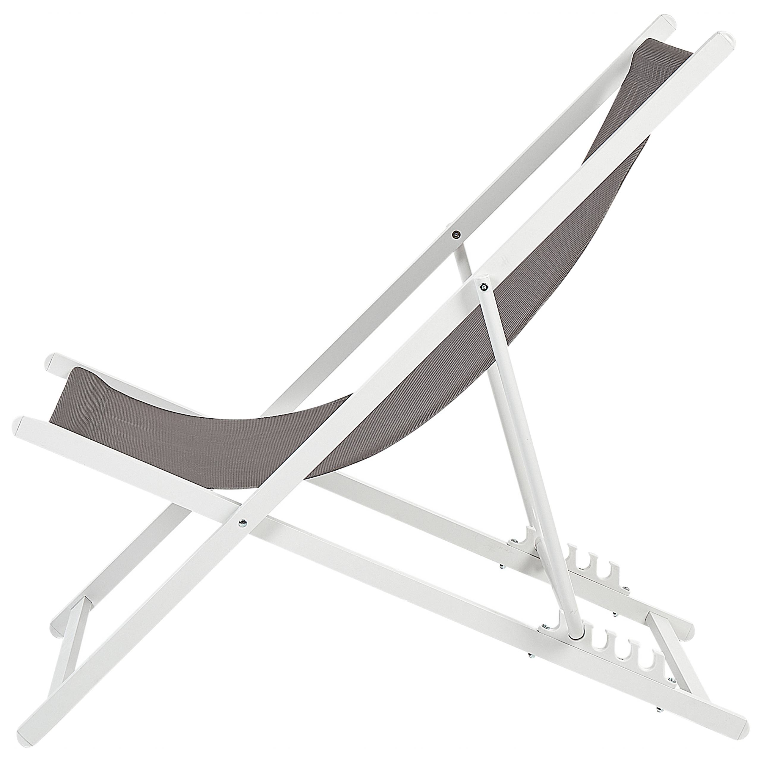 Beliani - Chaise longue Aluminium Gris LOCRI II - Beliani - Imagen 5