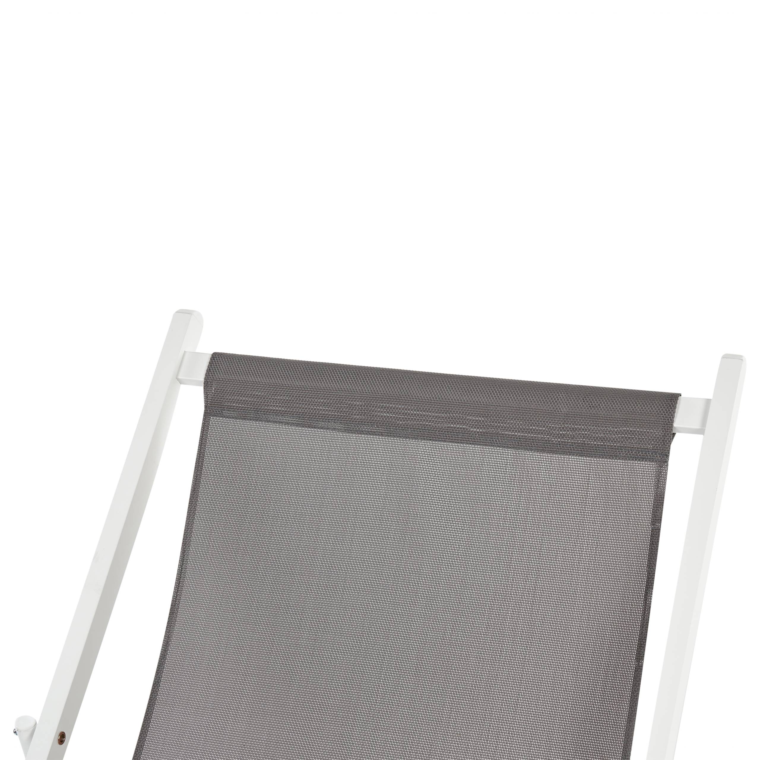 Beliani - Chaise longue Aluminium Gris LOCRI II - Beliani - Imagen 7