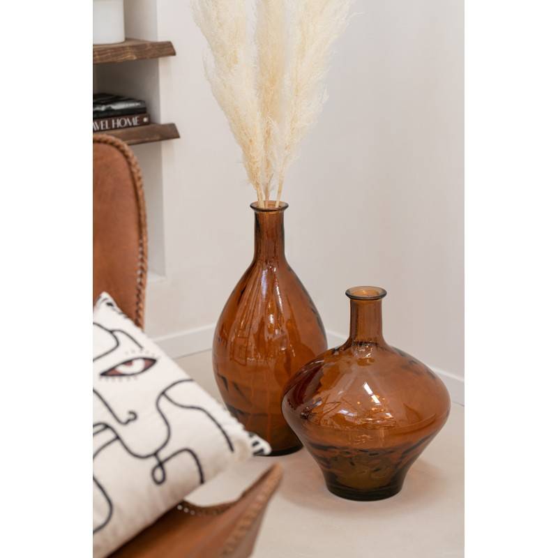 J-Line - Vase haut en verre marron 26x26x60 cm - J-Line - Image 3