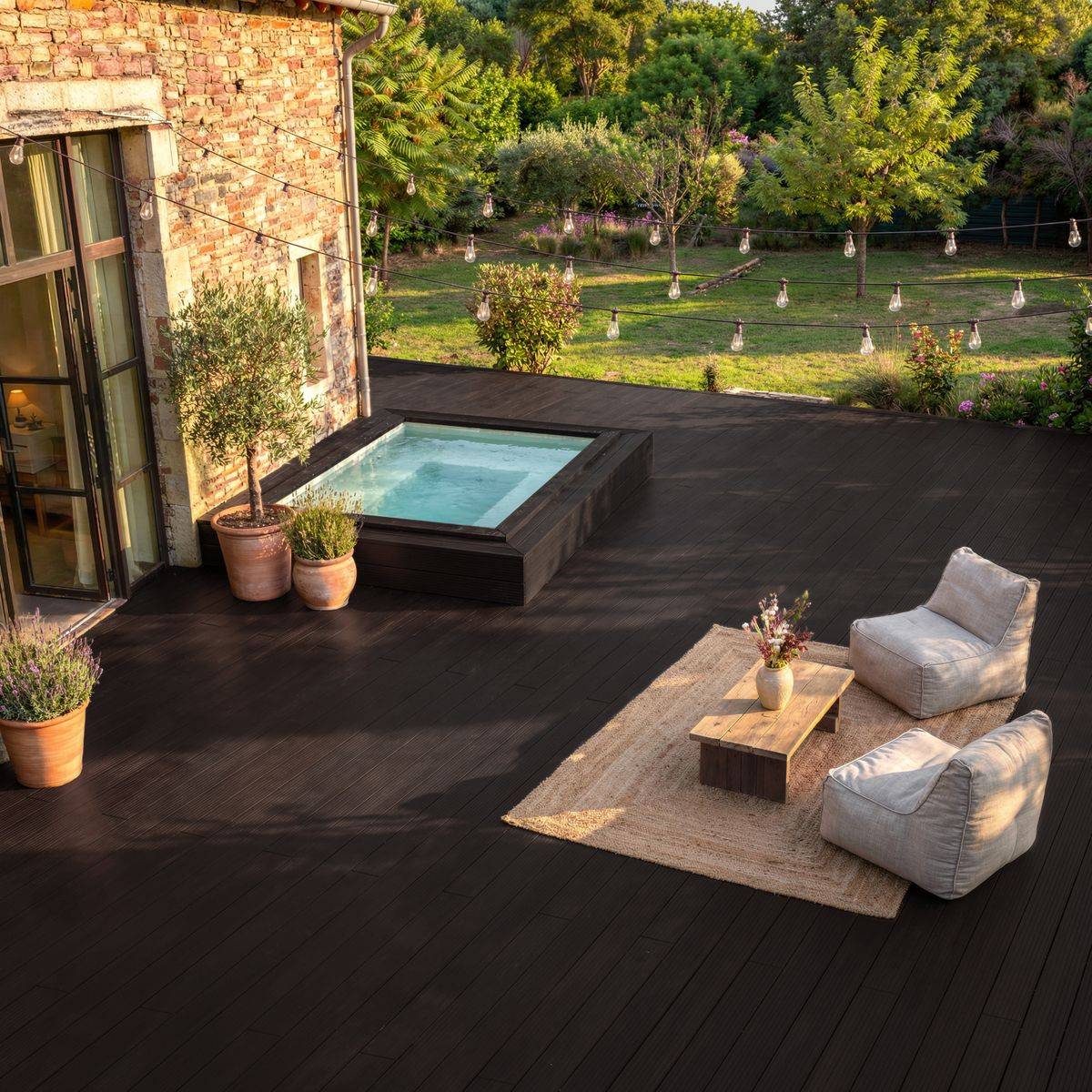 Decklinea - Kit Terrasse Bambou 40m² MELODY - 151 lames de Terrasse (185 x 13.9 x 1.8 cm) - Fixation Clips Cobra Hybrid 7-22 - Garantie 25 ans - Image 1