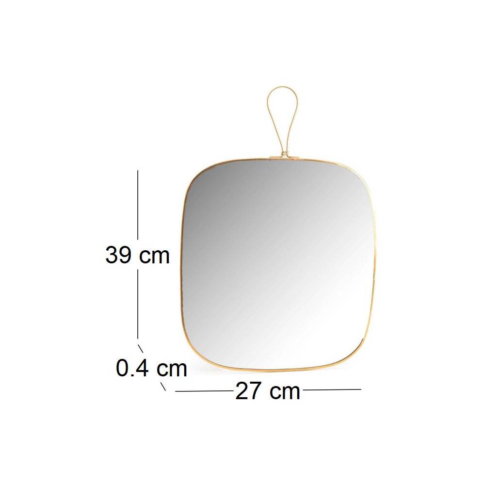 Amadeus - Miroir en verre et métal doré James 27 x 39 cm Amadeus - Imagen 3