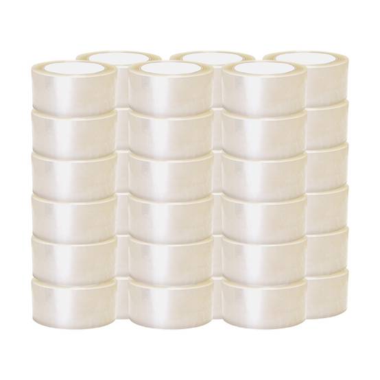 Ruban adhésif d'emballage polypropylène transparent 28µ - rouleau adhésif 50 mm x 100 m - Carton de 36 TECPLAST - Image 1