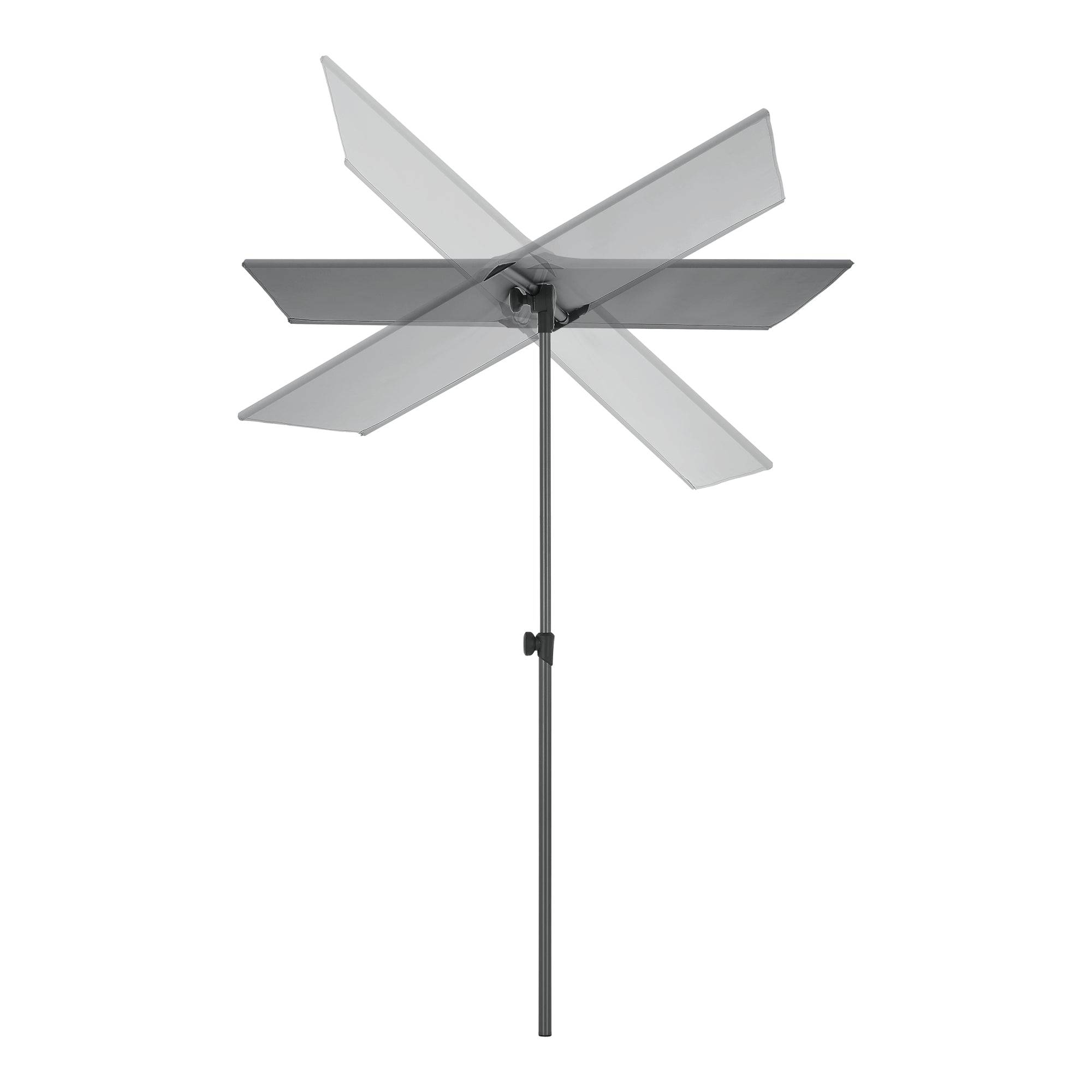 Parasol inclinable à 360° rectangulaire 180 x 130 cm gris - Image 3