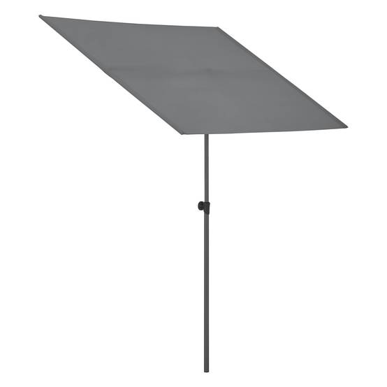 Parasol inclinable à 360° rectangulaire 180 x 130 cm gris - Image 4