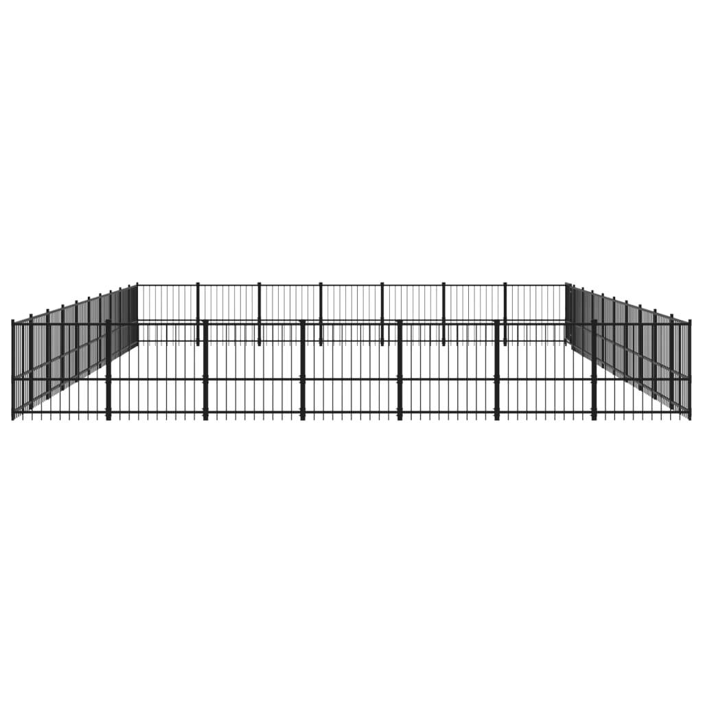 Vidaxl - Chenil d'extérieur pour chiens Acier 65,86 m² vidaXL 3124653 - Imagen 5