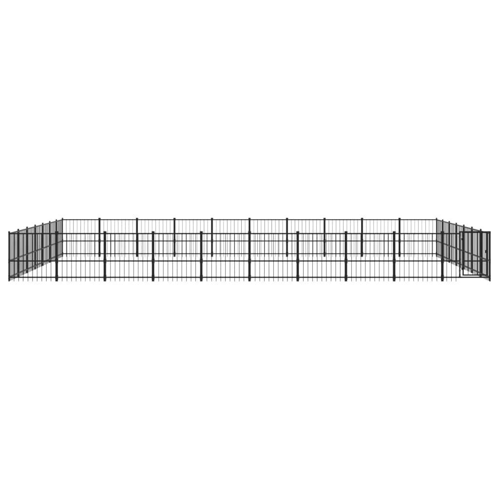 Vidaxl - Chenil d'extérieur pour chiens Acier 65,86 m² vidaXL 3124653 - Imagen 7