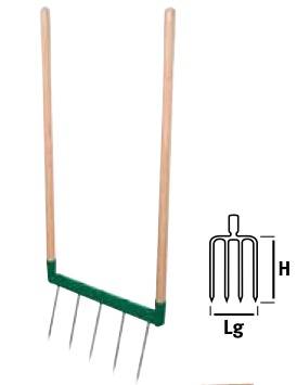 Leborgne - Biogrif NaturOvert 5 dents interchangeables - manches bois certifié PEFC 100% Leborgne - Imagen 1