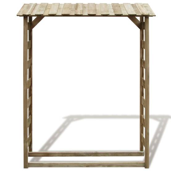 Abri range-bûches en pin traité 150cm pour stockage bois de chauffage extérieur – ComfortXL Outdoor Living - Image 2