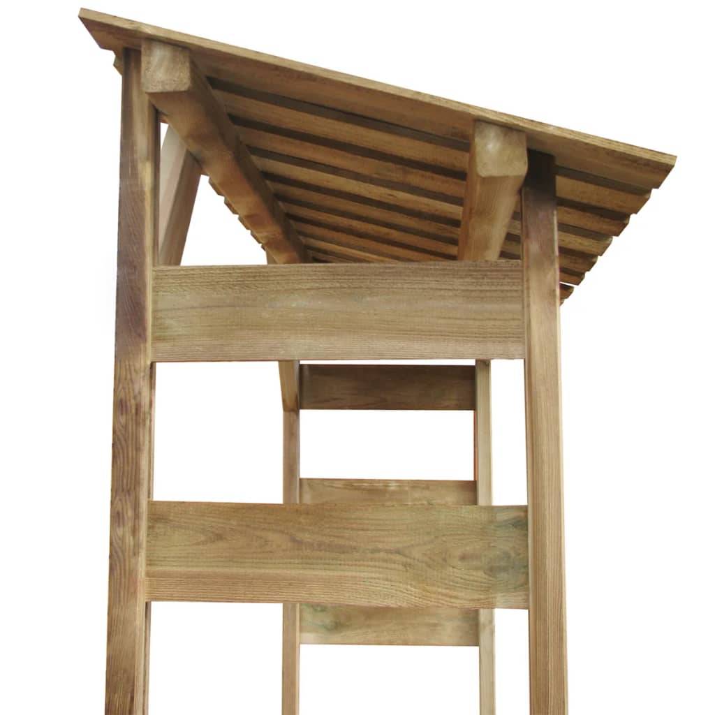 Abri range-bûches en pin traité 150cm pour stockage bois de chauffage extérieur – ComfortXL Outdoor Living - Image 4