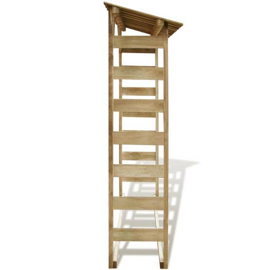 Abri range-bûches en pin traité 150cm pour stockage bois de chauffage extérieur – ComfortXL Outdoor Living - Image 3