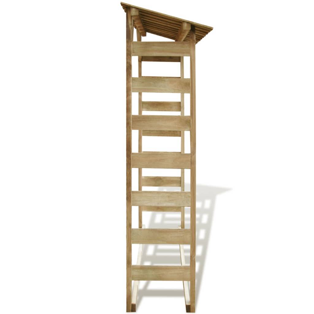 Abri range-bûches en pin traité 150cm pour stockage bois de chauffage extérieur – ComfortXL Outdoor Living - Image 3
