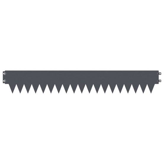 Bordure pelouse métal séparation jardin aménagement esthétique 50 pcs 103x15cm anthracite - ComfortXL Outdoor Living - Image 5