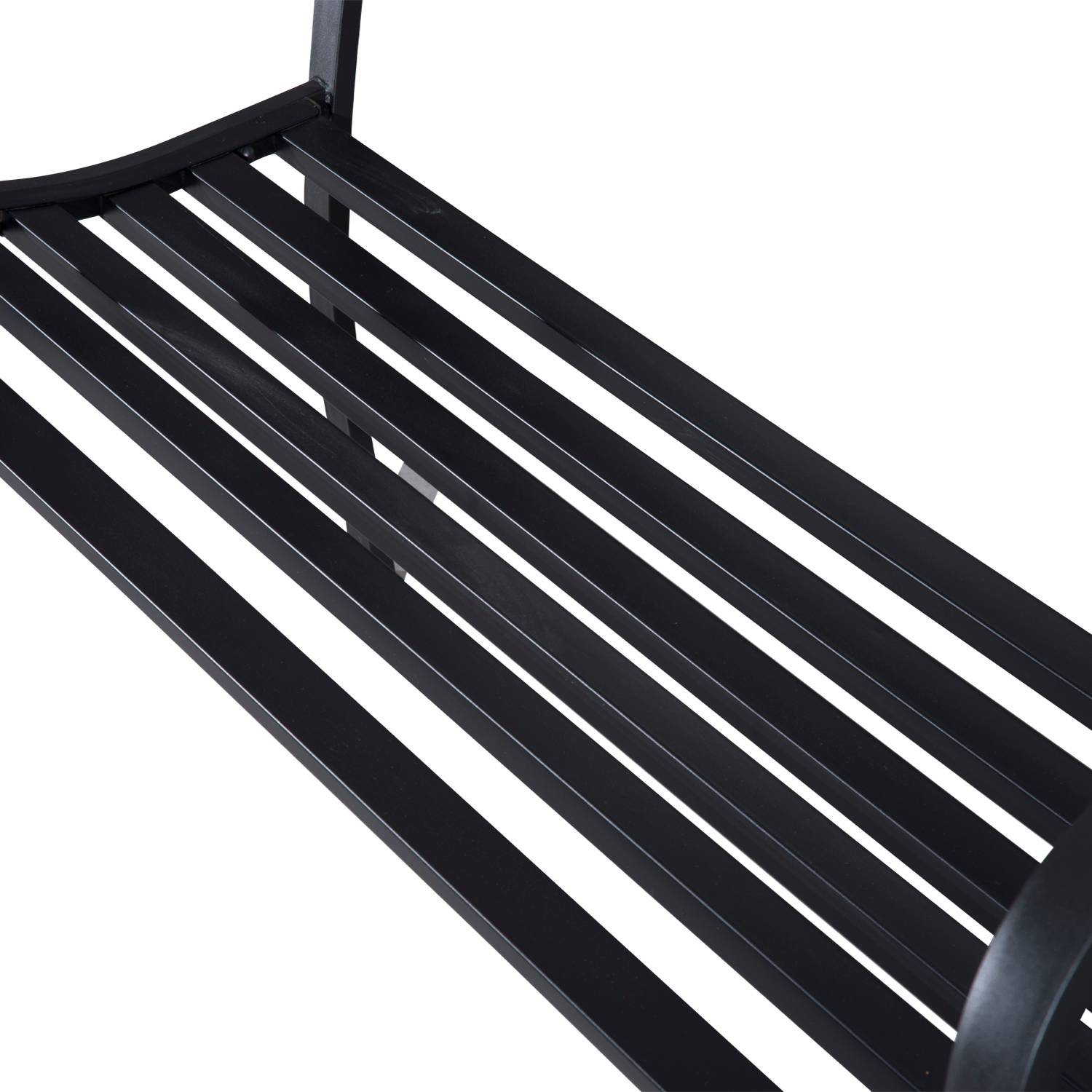 Banc de Jardin terrasse en Acier Fonte Noir 2 Places 127 x 60 x 87 cm Charge Max 240 Kg - Image 9