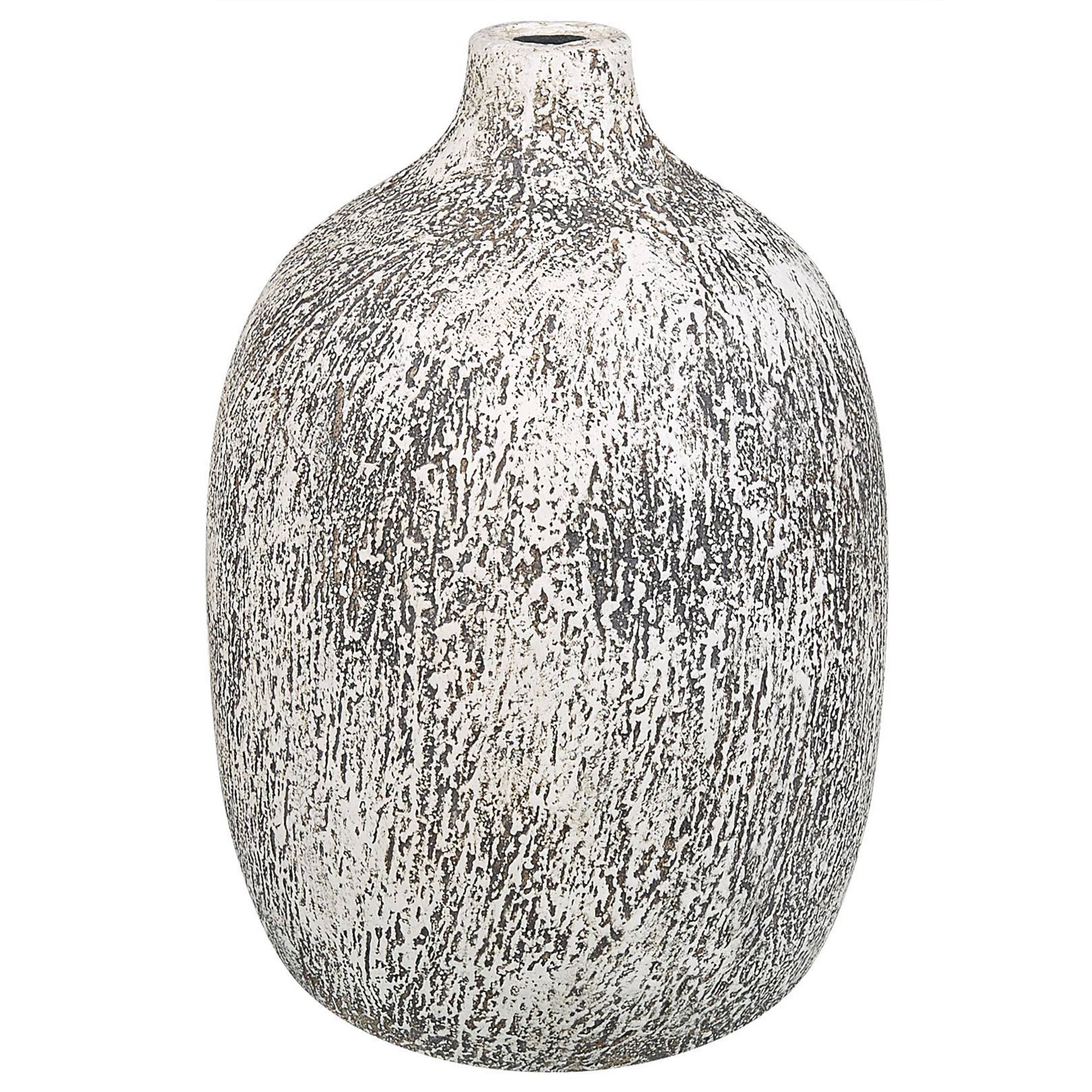 Beliani - Vase à fleurs Terre cuite Gris VIGO - 21x21x36- Beliani - Image 2