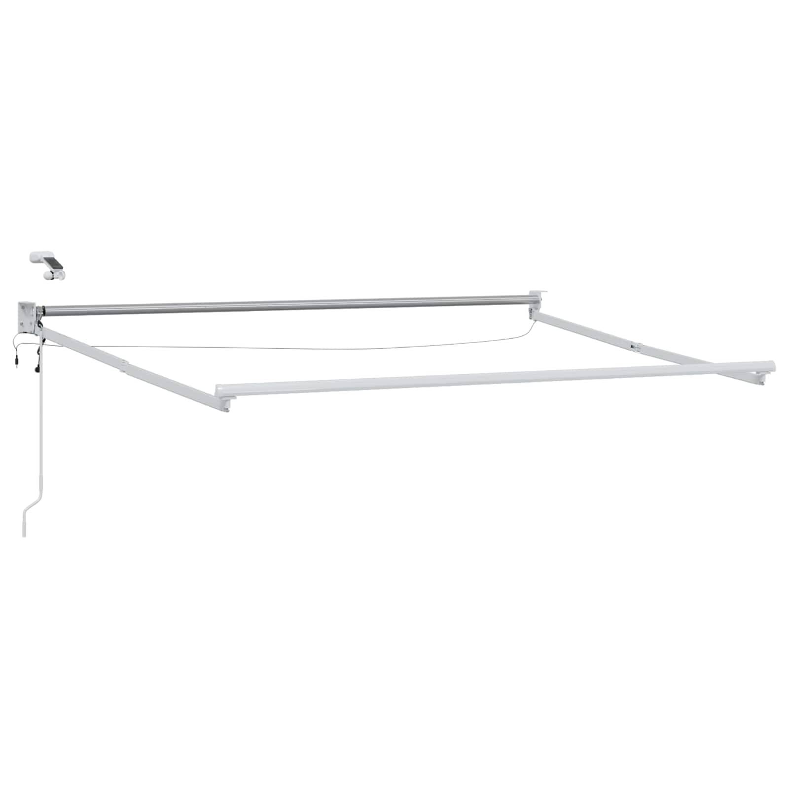 ComfortXL - Store banne motorisé polyester aluminium patios protection vent LED gris clair - ComfortXL Outdoor Living - Image 4