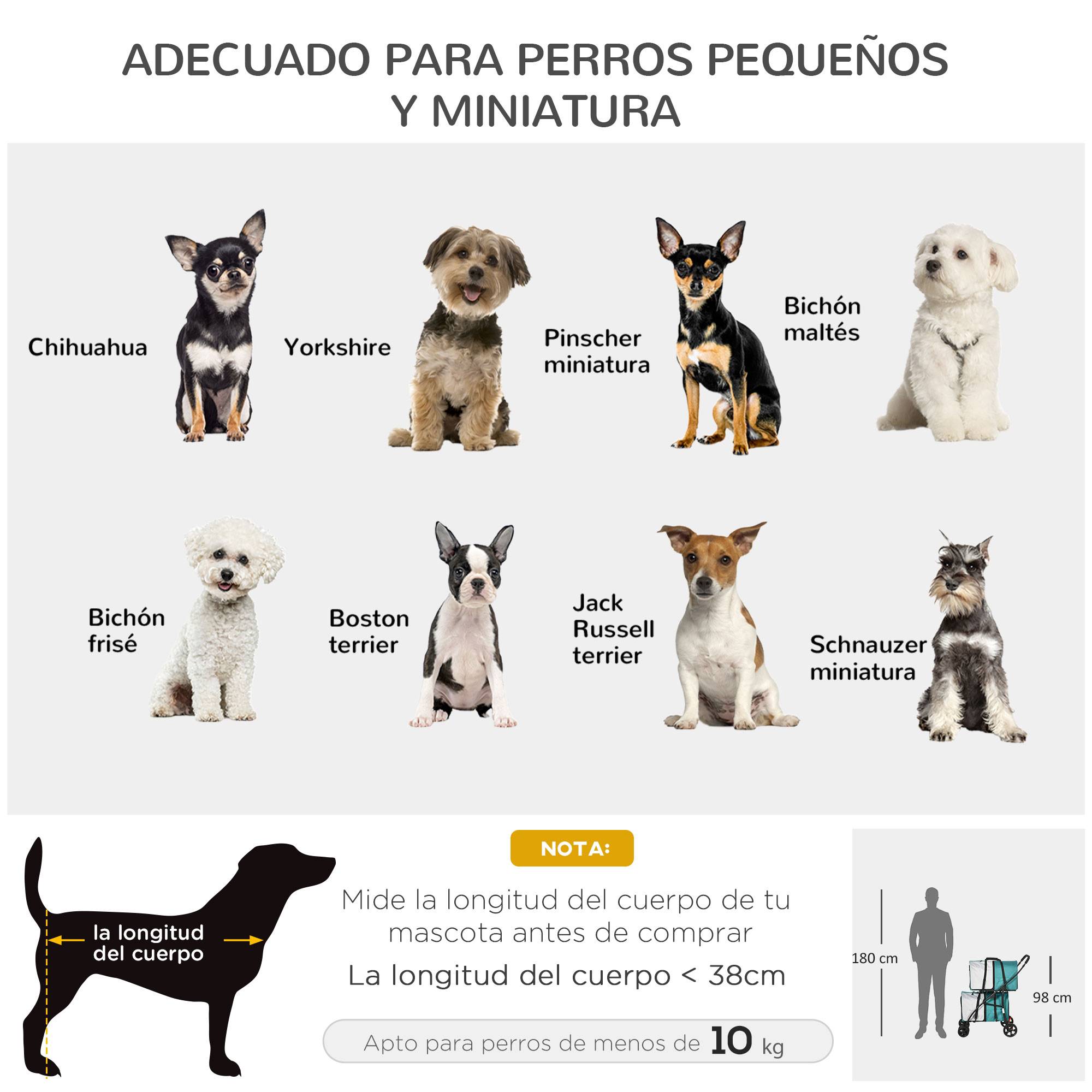 Poussette double pliable pour chiens et chats avec 2 paniers amovibles, ceintures et coussins, 66 x 50 x 98 cm, verte et grise - Image 6