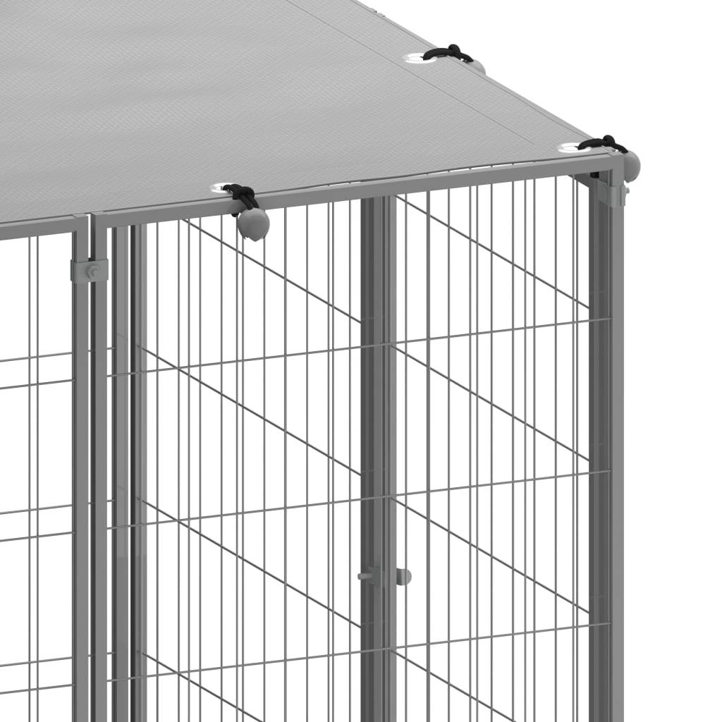 Vidaxl - Chenil Argenté 6,05 m² Acier vidaXL 3082231 - Imagen 4