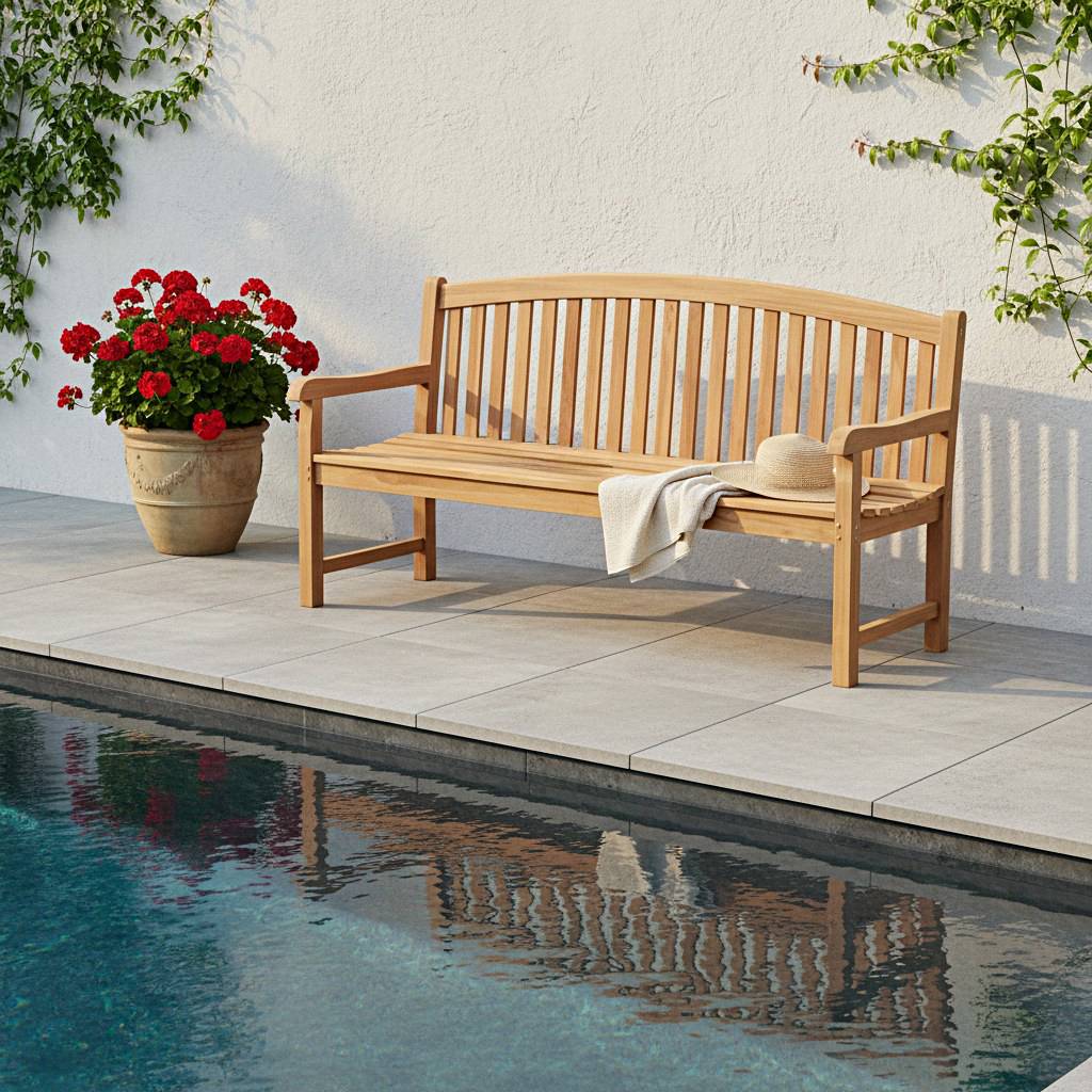 Banc en teck massif Cambridge 180 cm - TECK'Attitude - Imagen 7