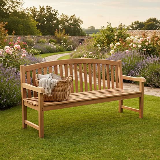 Banc en teck massif Cambridge 180 cm - TECK'Attitude - Imagen 4
