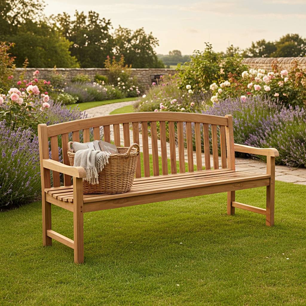 Banc en teck massif Cambridge 180 cm - TECK'Attitude - Imagen 4