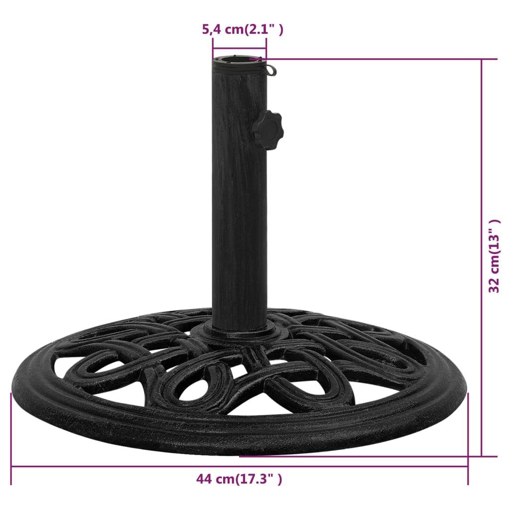 Maison Chic - Socle de parasol - accessoire parasol Noir 44x44x32 cm Fonte - MEUBLE PRO - Image 7