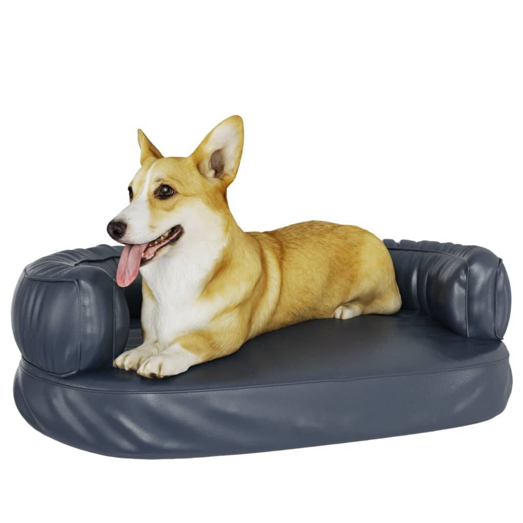 Lit pour Chien Ergonomique Similicuir Facile à Nettoyer Bleu 60cm – ComfortXL Pet Living - Image 3