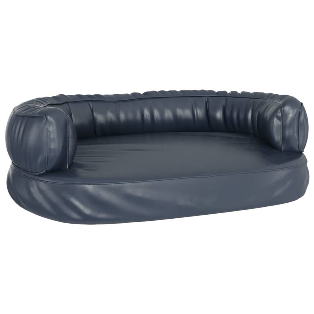Lit pour Chien Ergonomique Similicuir Facile à Nettoyer Bleu 60cm – ComfortXL Pet Living - Image 2