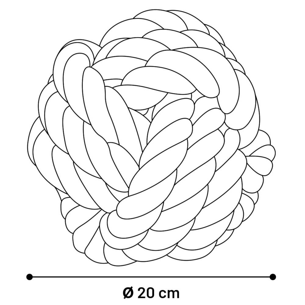 Flamingo - Jouet Balle nouée Bleu XXL ø 20 cm pour chien - Imagen 2