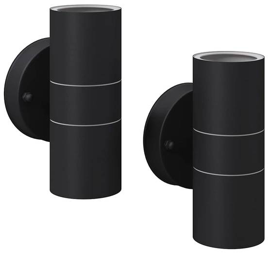 2pcs Appliques murales LED extérieures - Lampes murales extérieures Acier inoxydable haut bas g35 - Image 1