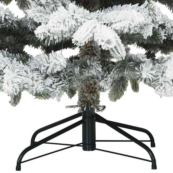 ComfortXL - Sapin de Noël Artificiel Enneigé PVC PE pour Fêtes Intérieur Blanc 180 cm – ComfortXL Outdoor Living - Image 6