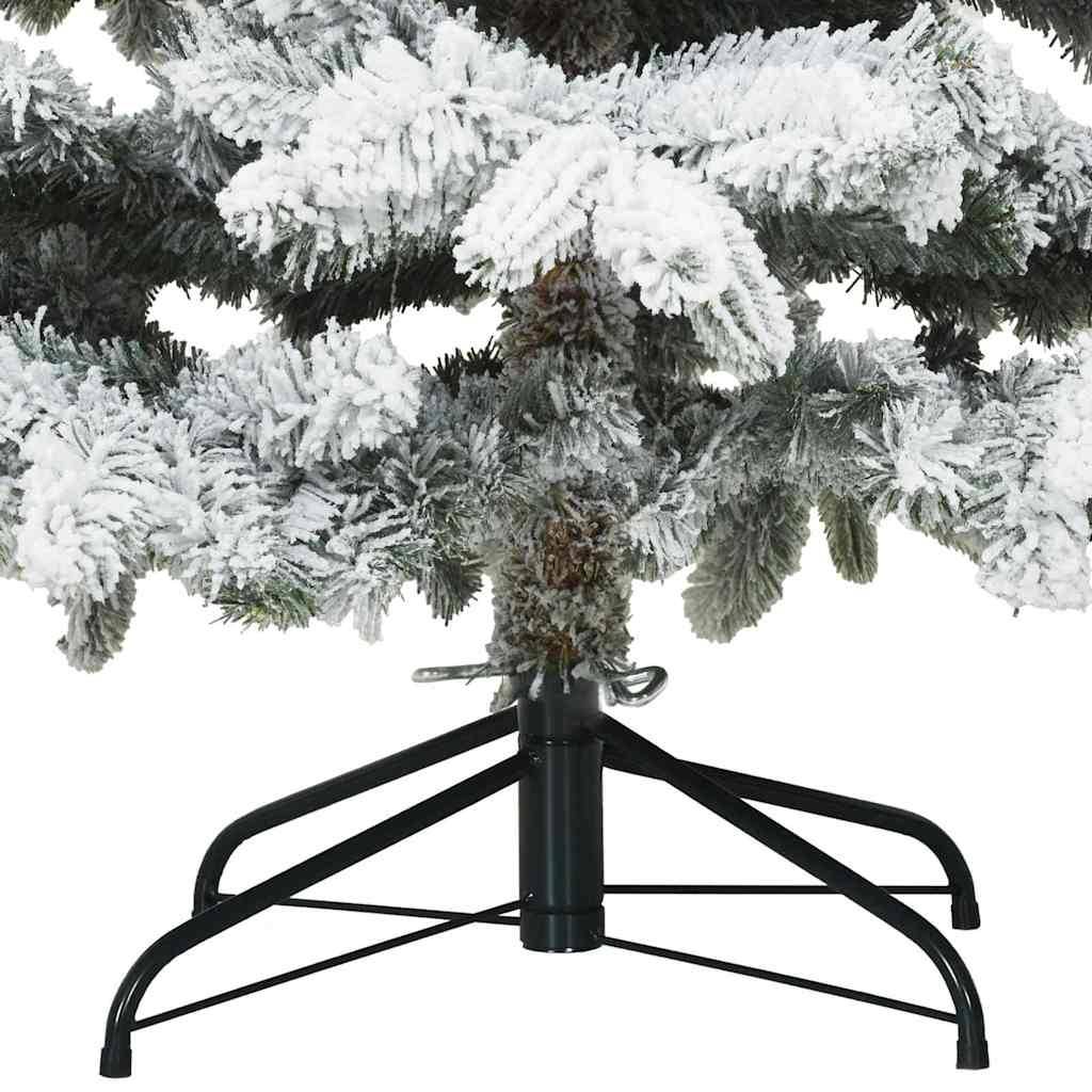 ComfortXL - Sapin de Noël Artificiel Enneigé PVC PE pour Fêtes Intérieur Blanc 180 cm – ComfortXL Outdoor Living - Image 6