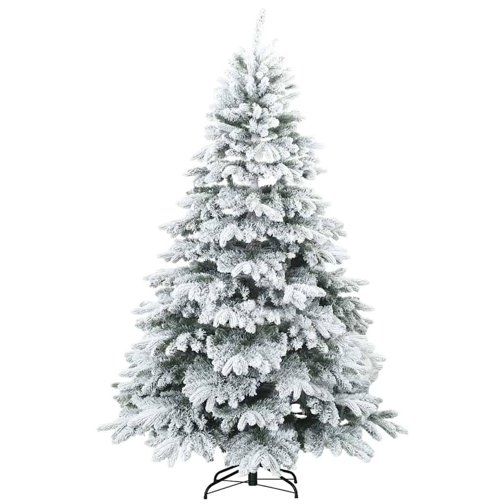 ComfortXL - Sapin de Noël Artificiel Enneigé PVC PE pour Fêtes Intérieur Blanc 180 cm – ComfortXL Outdoor Living - Image 3
