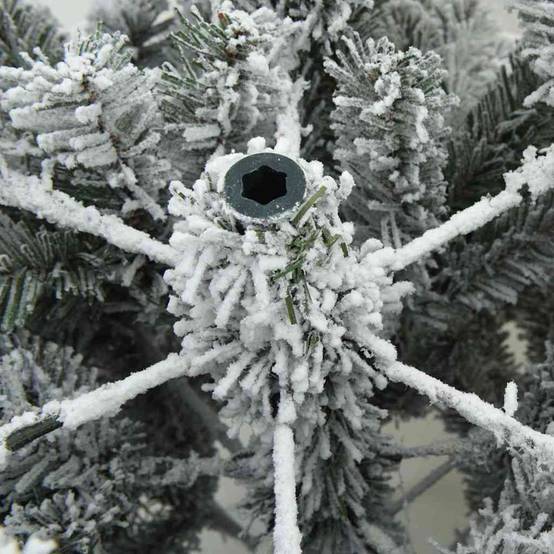 ComfortXL - Sapin de Noël Artificiel Enneigé PVC PE pour Fêtes Intérieur Blanc 180 cm – ComfortXL Outdoor Living - Image 7