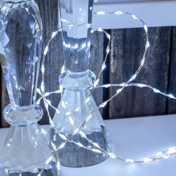 Lotti - Guirlande fil lumineux blanc froid 10M 625 micro LED câble argenté Lotti - Imagen 3
