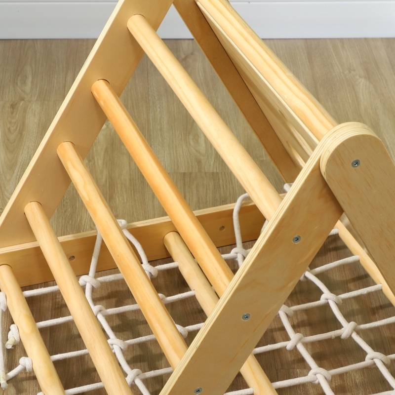 Structure d’escalade intérieure 7-en-1, triangle de Pikler avec toboggan et arche d’escalade, multicolore - Image 6