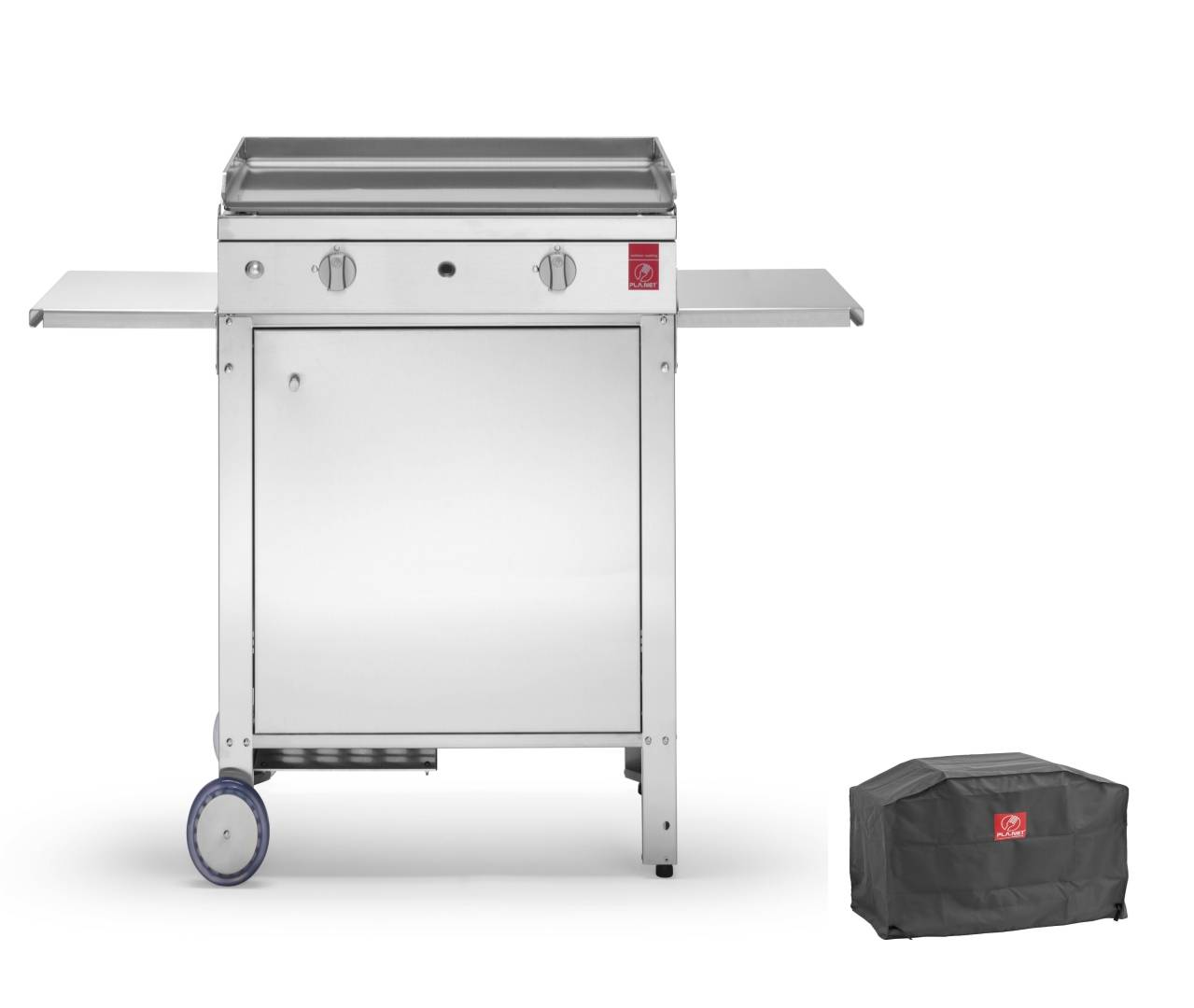Plancha Planet - Plancha CHEF 55 Lisse + Chariot Fermé + Housse PLANET - Imagen 1