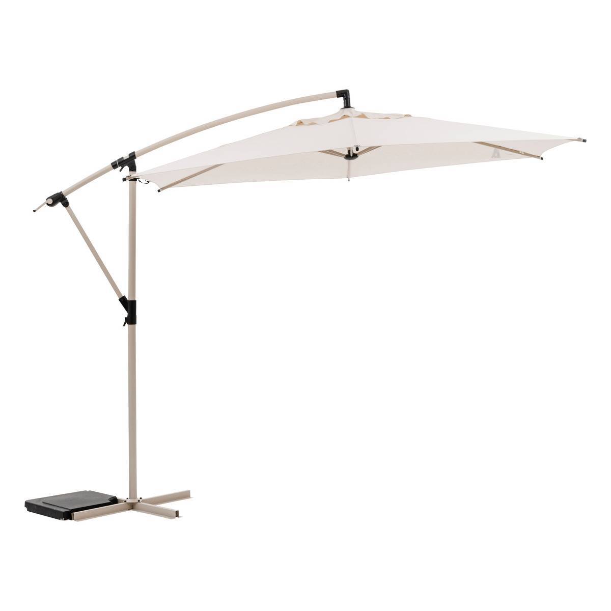 Hesperide - Parasol déporté rond "Manoa" argile & blé 3m en aluminium acier et polyester Hespéride - Image 2