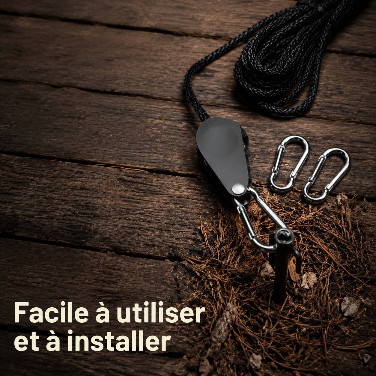Corde de Mât de Drapeau Nylon Résistante aux Intempéries avec 4 Mousquetons - Image 6