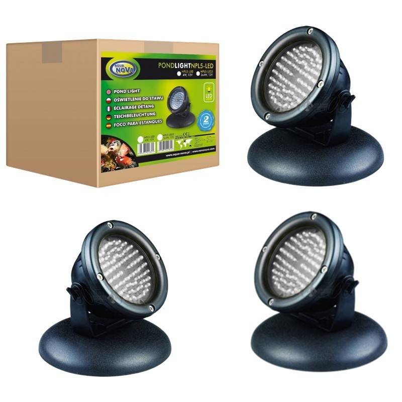 3 Spots Led 4W Immergeables Pour Bassin De Jardins  Et Piscine