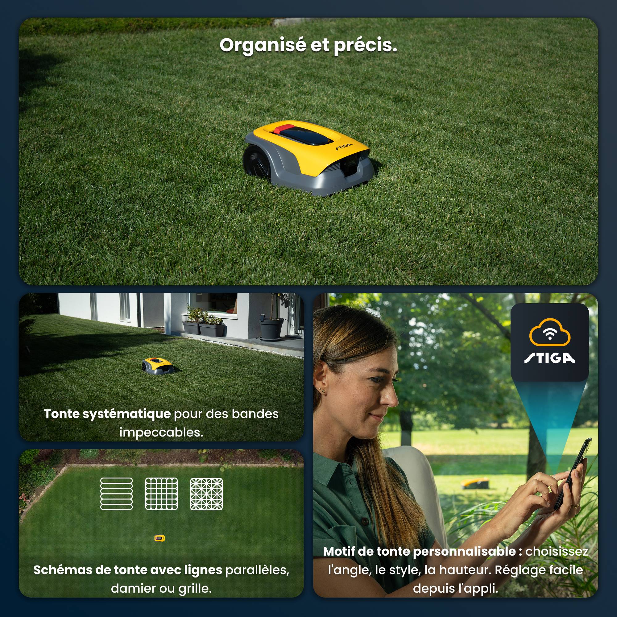 Stiga - Robot Tondeuse Sans Fil A 25v a 25,2 V, 18 cm, 5 Ah, GPS-RTK, Caméra IA, jusqu'à 2 500 m² - STIGA - Image 5