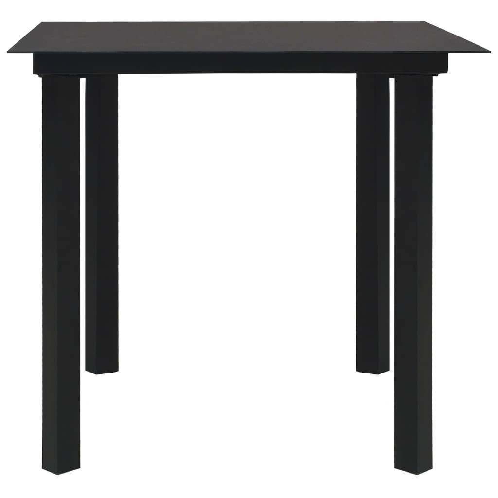 Helloshop26 - Salon de jardin meuble d'extérieur ensemble de mobilier 3 pièces rotin pvc noir - Imagen 3