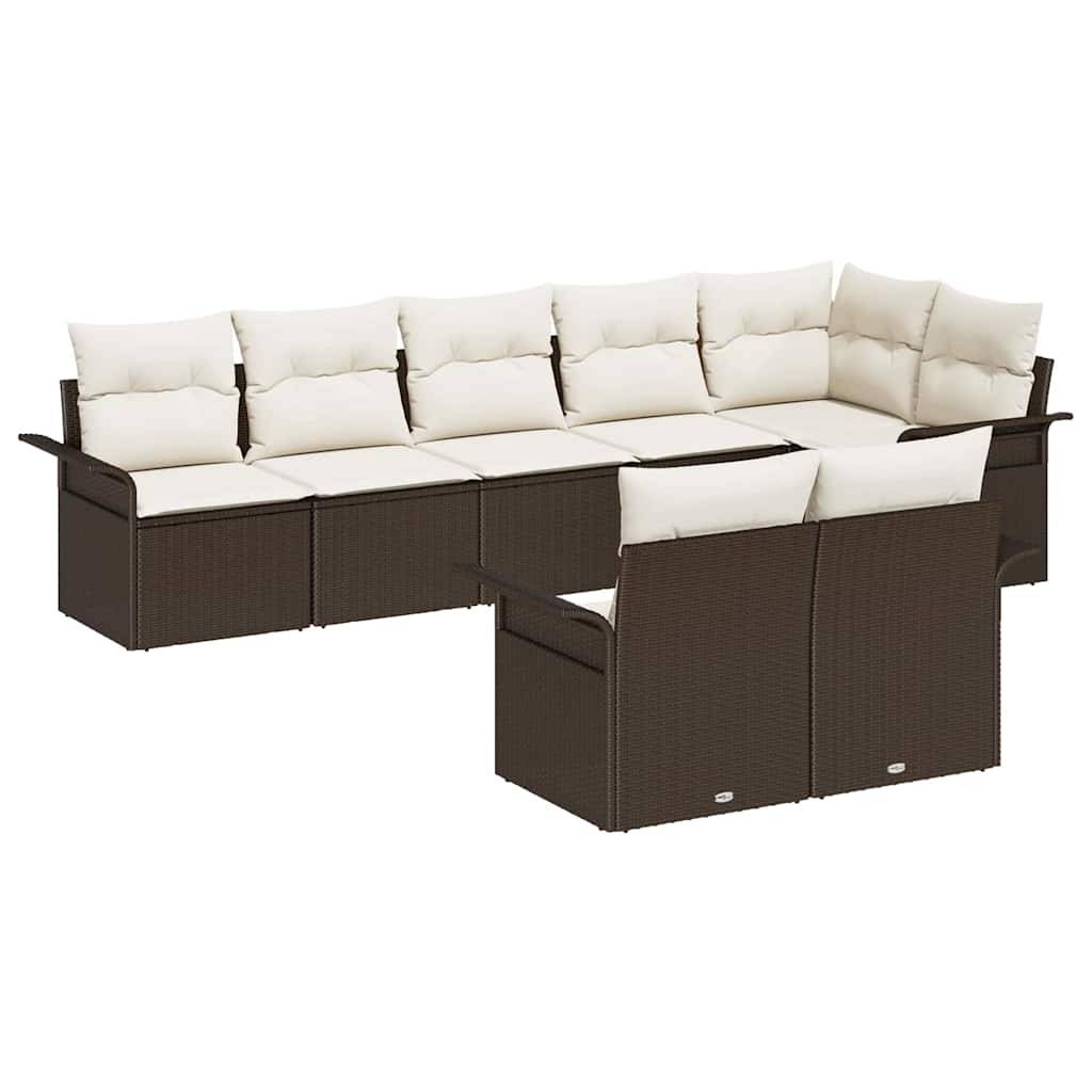 Salon de Jardin 8 Places en Résine Tressée Modulable pour Grande Terrasse Marron – ComfortXL Outdoor Living - Image 2
